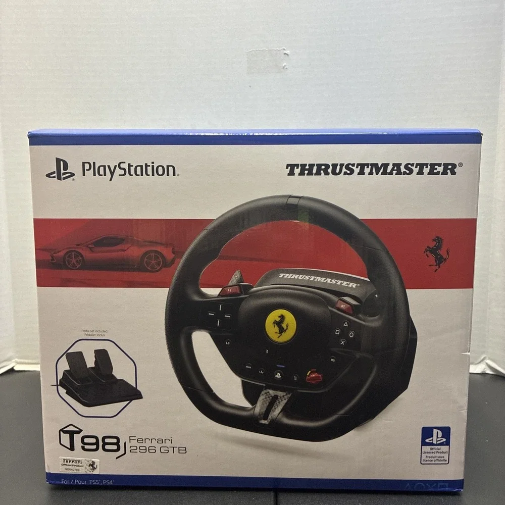 Thrustmaster T98 Ferrari 296 GTB Edition Racing Wheel Black for PlayStation 4/5